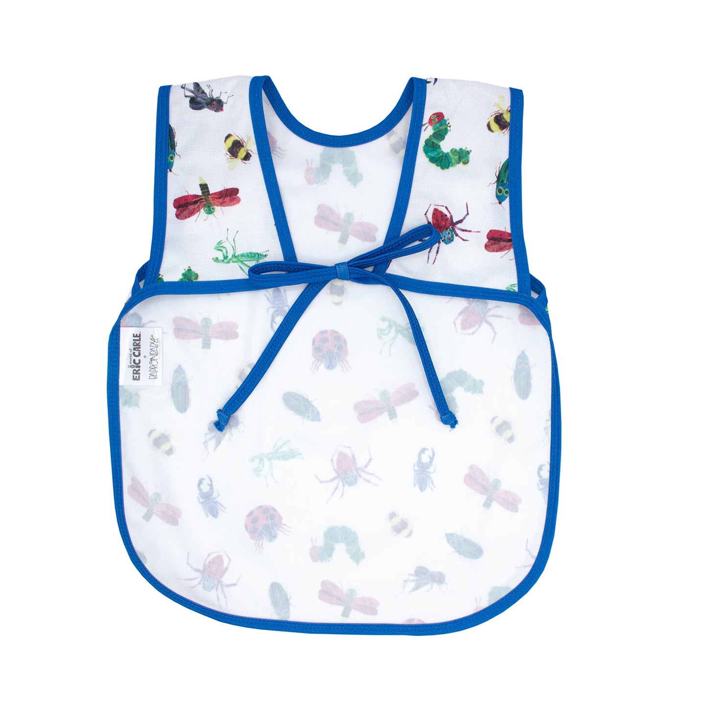 Bapronbaby Eric Carle Bug World Bapron - No Neck Tie Safer Bib For Baby & Toddler - Soft Waterproof Stain Resistant - Machine Wa