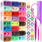Ygdz 280 Pcs Cotton 24 Colors Hair Ties Set With Organizer Box - Seamless Soft Mini Elastics Ponytail Holders And Hair Accessori