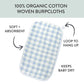 Honestbaby Organic Cotton Multi-Layer Burp Cloths Multipack, 4-Pack Blue Painted Buffalo Check, One Size