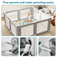 Seeday Foldable Baby Playpen, 51 Playpen for Babies and Toddlers with Mat Ocean Balls and Pull Links, Play Pen with Soft Breatha