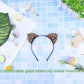 Bonnie Z. Leonardo Leopard Cat Ear Headband Furry Padded Leopard Ears Cat Leopard-F