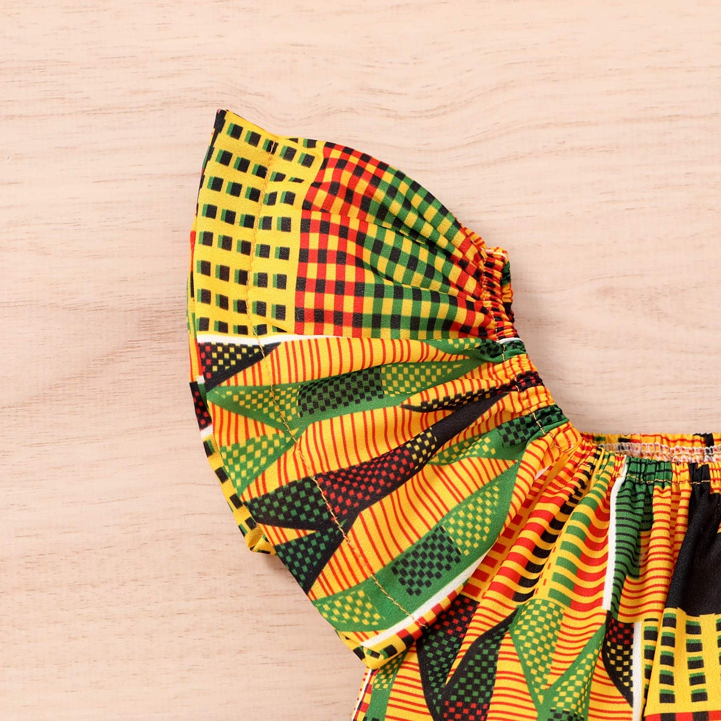 Younger Tree African Baby Clothes Girl Dashiki Ankara Outfit Set (0-3 Months, Romper)