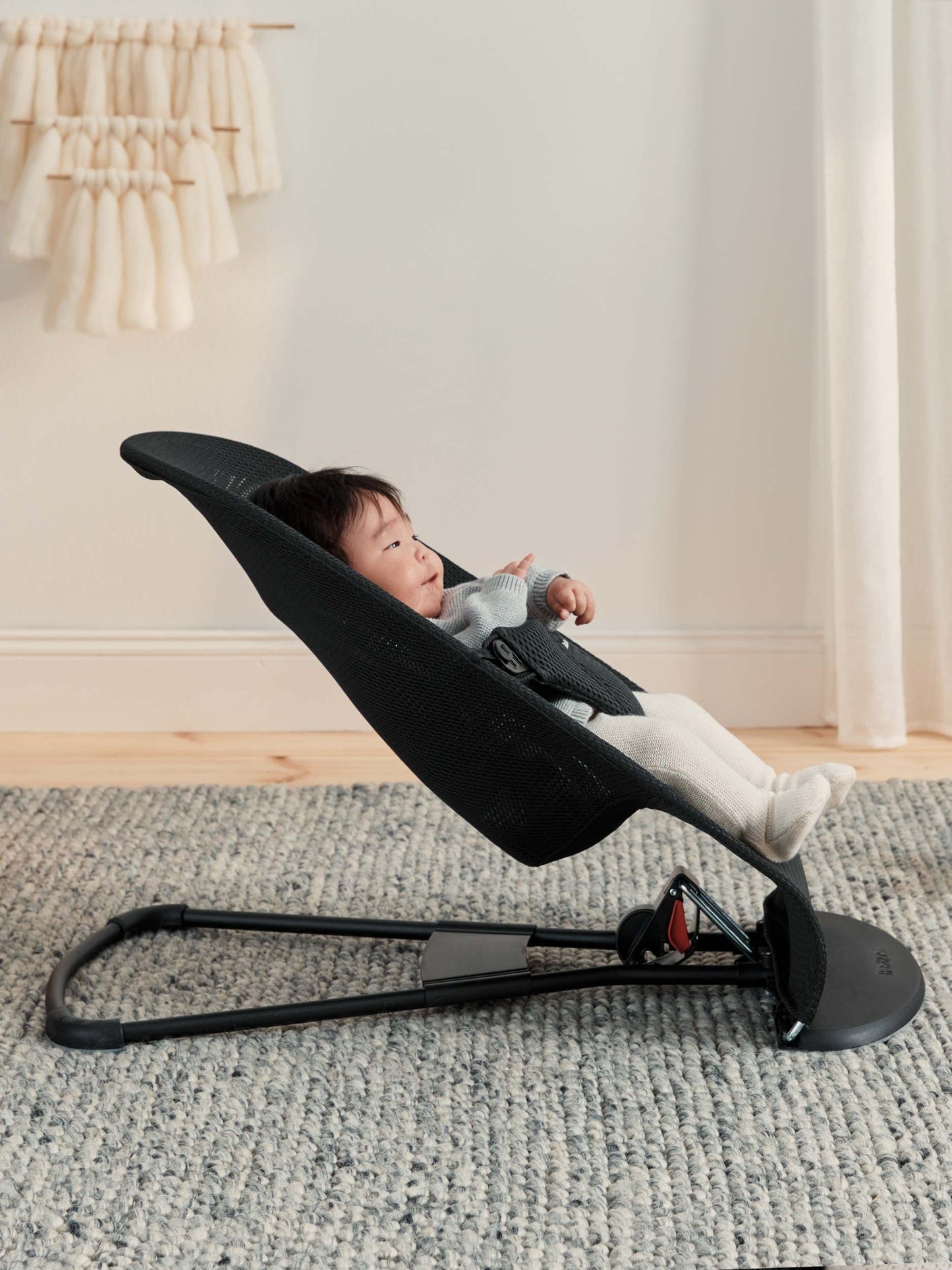 Babybjrn Bouncer Bliss, Black Frame, Mesh, Black (006225Us)