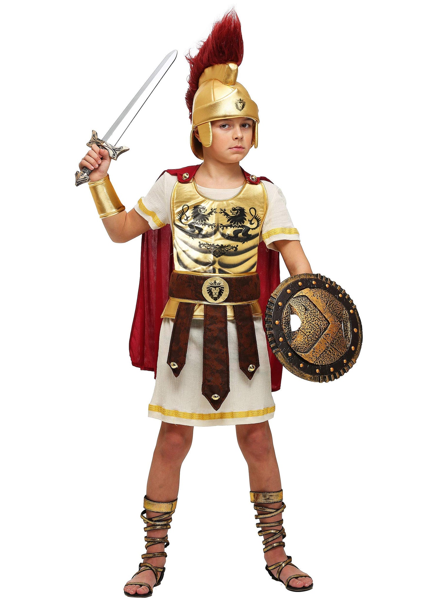 Fun Costumes - Gladiator Champion For Kids Roman Costume For Boys X-Large