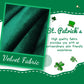 Yanjie St. Patrick'S Baby Headbands Green Velvet Bows Shamrock Clover Hair Accessories For Newborn Infant Toddler Girls
