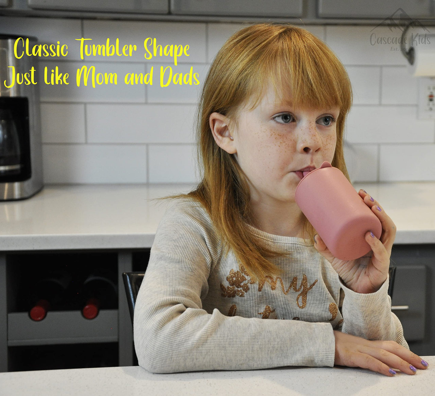 Cascade Kids Silicone Toddler Smoothie Cups with Straw, Unbreakable Training Cup with Straw for Babies and Toddlers for less mes