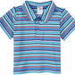 Zutano Multi Stripe Polo (Baby) - Periwinkle-18 Months