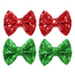 Christmas Hair Bows Clips Green Sequins Alligator Hair Clips Bows For Girls Red Glitter Barrettes Little Bow Hairpins Toddler Te