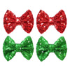 Christmas Hair Bows Clips Green Sequins Alligator Hair Clips Bows For Girls Red Glitter Barrettes Little Bow Hairpins Toddler Te