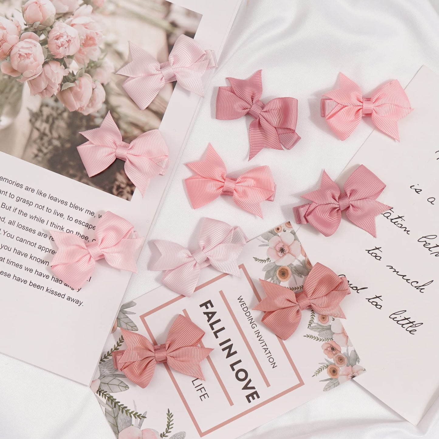 Cllot Hair Bows, 42Pcs 2' Fully Lined Bows Clips For Girls, Alligator Hair Clips For Girls Toddlers Baby Kids