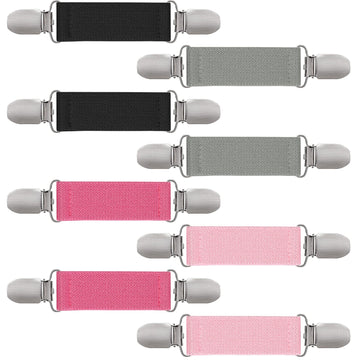 Zkptops 4 Pairs Mitten Clips For Kids Toddlers Baby Elastic Gloves Clips Tight Winter Mitten Clips Gloves Holder Strap Hook Atta