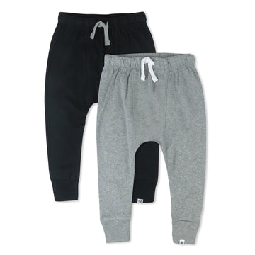 Honestbaby Multipack Honest Pants Joggers Pull On 100% Organic Cotton For Infant Baby And Toddler, Boys, Girls, Unisex, Heather