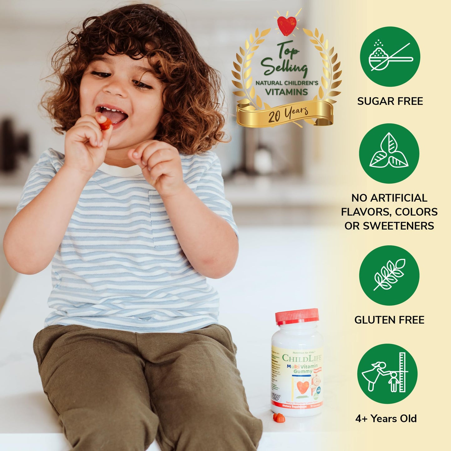 Childlife Essentials Multivitamin Gummies For Kids - Children'S Vitamins, Kids Multivitamins With Dha, Sugar Free - Natural Stra