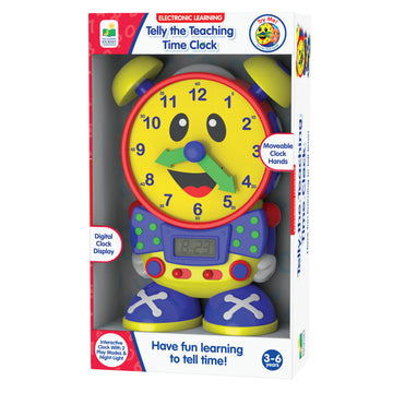 The Learning Journey Telly The Teaching Time Clock, Electronic Analog & Digital Time Telling Aid with Two Quiz Modes & Night Lig
