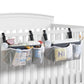 Diaper Caddy Organizer for Crib, 2-Pack Hanging Diaper Stacker Nursery Storage Bags - Large Capacity for Baby Essentials - Hold 