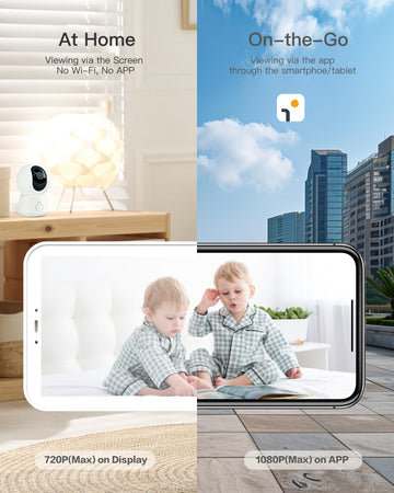 Arenti Video Baby Monitor With Camera And Audio, 5-Inch Smart Baby Camera Monitor With Free Phone App, 1080P, Vox, Ptz, One-Touc