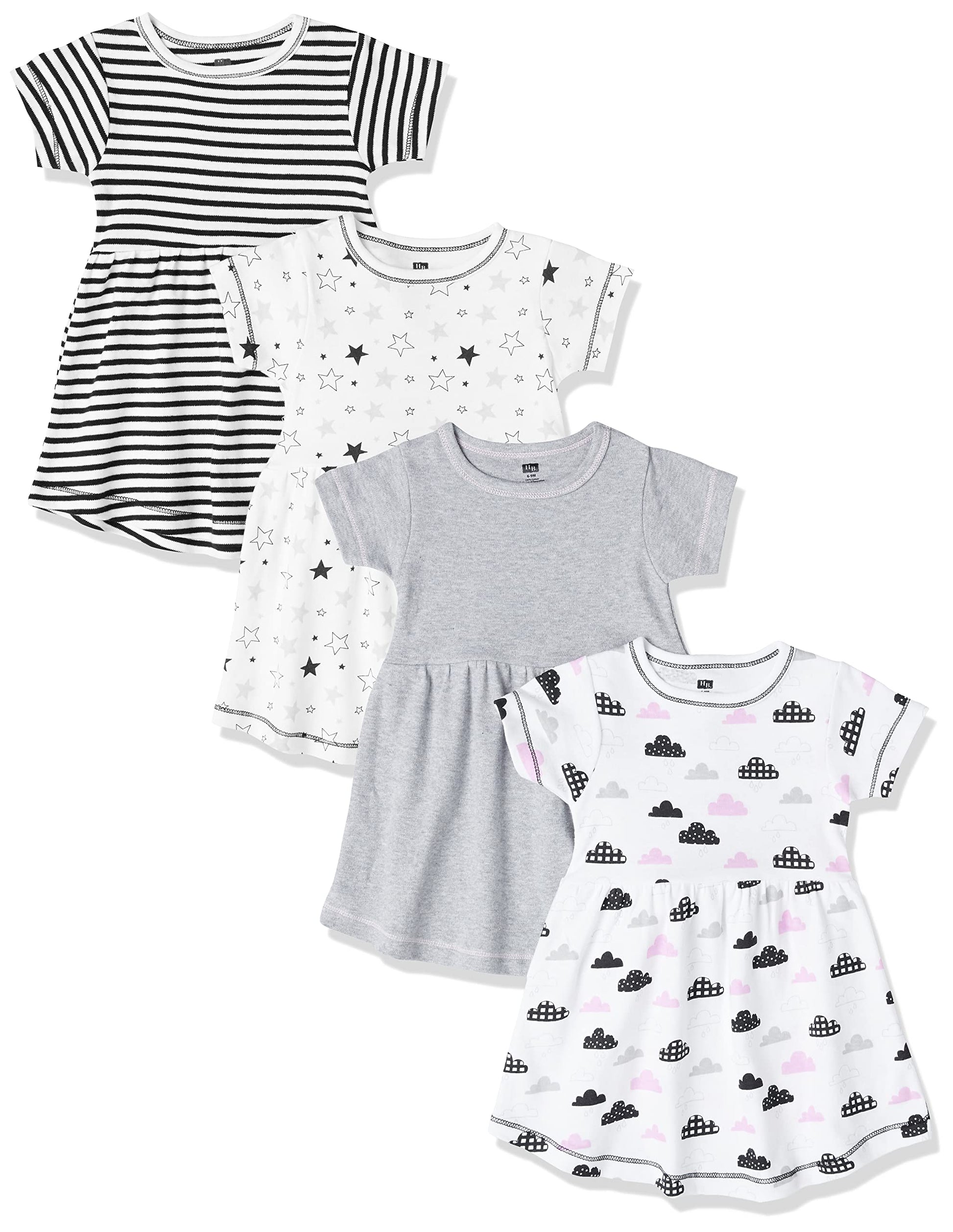 Hudson Baby Infant And Toddler Girl Cotton Dresses Moon And Back, 0-3 Months