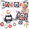 Black and White High Contrast Baby Toys 0-6 Months with Mirror, Crinkle and Rattles, Soft Baby Toys for Brain Development Montes