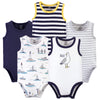 Touched By Nature Unisex Baby Organic Cotton Bodysuits, Seagull, 18-24 Months