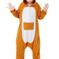 Canasour Kangaroo Onesie Halloween Kids Cosplay Costume For Girls Animal Unisex Outfuit One Piece Hooded Soft Pajamas Orange Par