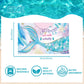 Unibyby Mermaid Beach Towel, Mermaid Hooded Towel, Mermaid Scales Tail Towel For Girls 30' X 50', Teal Microfiber Absorbent Qu