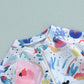 Niceclould Toddler Boy Girl Short Sleeve One Piece Zipper Swimsuit Watercolor Swimwear Romper Jumpsuit Beach Bathing Suit (Us, A