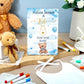 Panitay 100 Pcs Diy Baby Bibs Decorating Kit 50 White Bibs 25 Stencils 24 Fabric Markers 1 Baby Shower Game Sign(Blue Bear)