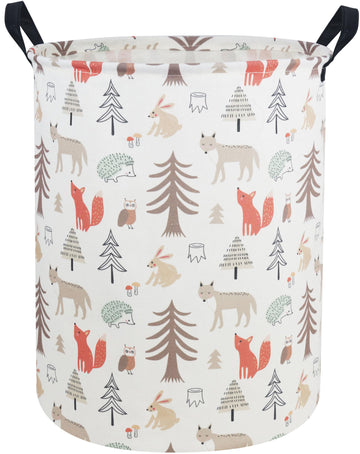 Essme Kids Laundry Hamper,Animal Hamper Collapsible Canvas Waterproof Storage Bin For Girls, Nursery Hamper,Gift Baskets,Toy Bin