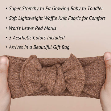 Ueesum Baby Girls Headbands With Bows Infant Toddler Headwrap Hair Accessories