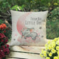 Ussap Elephant Dream Big Little One Home Decorative Throw Pillow Cover, Pink Moon Cloud Cushion Case 18X18 For Girl Kid Bedroom