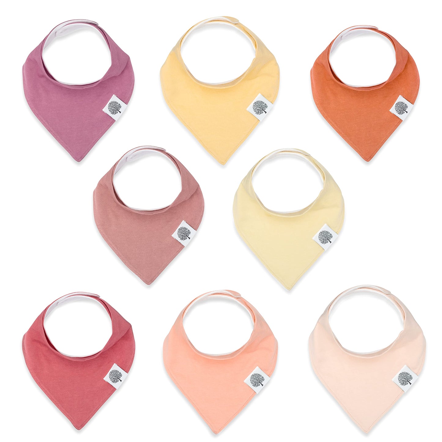Parker Baby Bandana Drool Bibs 8 Pack Baby Bibs For Girls - 'Vail Set'