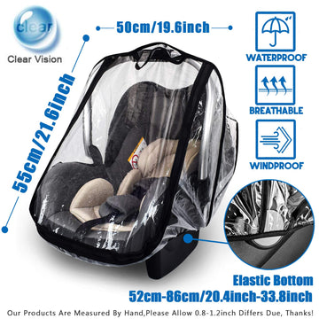 Car Seat Rain Cover,Food Grade Eva,Universal Car Seat Rain,Waterproof, Windproof Protection,Protect From Dust Snow,Rain Cover Fe