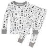 Honestbaby Baby Organic Cotton 2-Piece Snug Fit Pajama Set, Pattern Play, 3T