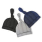 The Boo Boo Club Baby Cotton Blend Knot Cap Set | Soft & Breathable Newborn Caps | Baby Head Cap | Pack Of 3 (03 M) Multicolour
