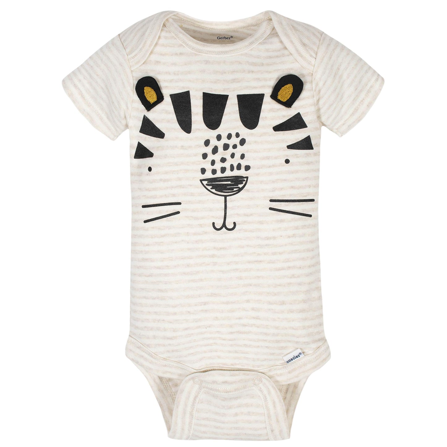Gerber Baby Boy'S 8-Pack Short Sleeve Onesies Bodysuits, Tiger Green, 12 Months