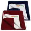 Oyo Baby Extra Absorbent Waterproof Baby Dry Sheet Small Size (70X50Cm)  Pack Of 2  Quick Dry Sheet For Bed Protector, Soft & 