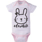 Gerber Baby Girl'S 8-Pack Short Sleeve Onesies Bodysuits, Pink Bunny, Newborn