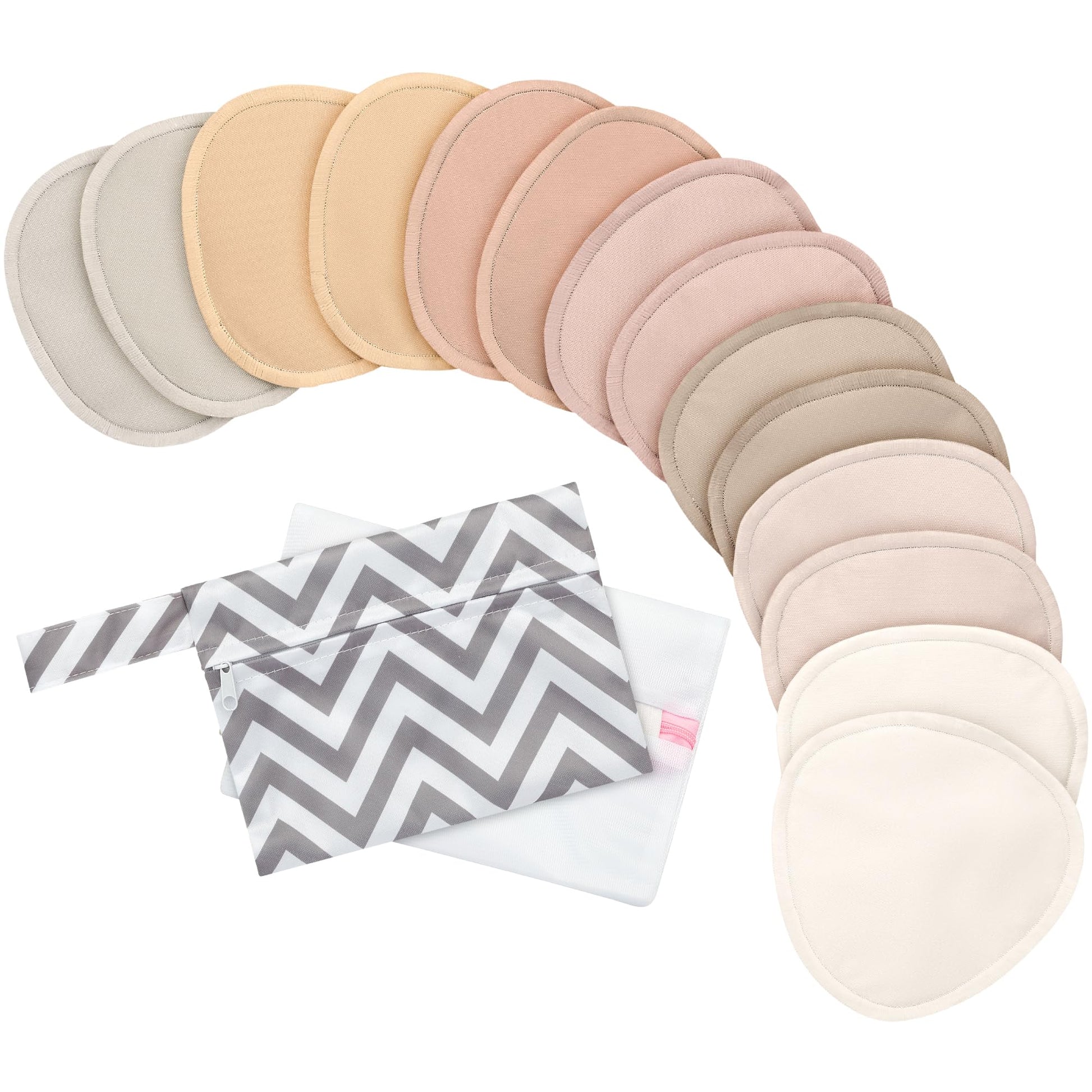14-Pack Organic Nursing Pads - Washable Breast Pads For Breastfeeding, Nursing Bra Nipple Pads For Breastfeeding, Pumping Bra Re