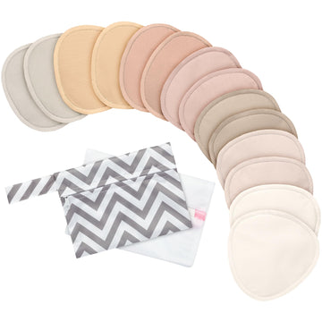 14-Pack Organic Nursing Pads - Washable Breast Pads For Breastfeeding, Nursing Bra Nipple Pads For Breastfeeding, Pumping Bra Re