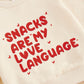 Liomengzi Infant Baby Boy Pants Valentine'S Day Outfits Snacks Letter Print Long Sleeve Sweatshirt Pants Toddler Clothes Set (Re