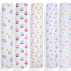 Threads & Yarn Organic Muslin Cotton Swaddle Wrap for New Born, 100 cm x 100 cm, Multicolor, Pack of 5 (Animal Print)
