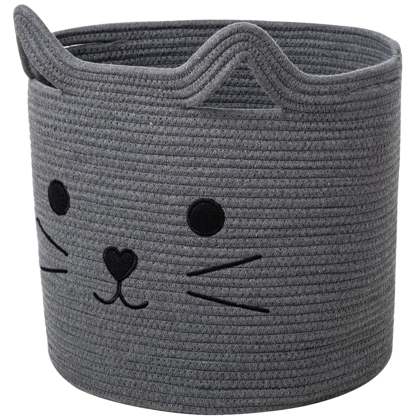 Vk Vk   Living Baskets For Organizing Cute Animal Storage Baskets Cat Toy Basket Big Cotton Rope Hamper Organizer For Laundry, T