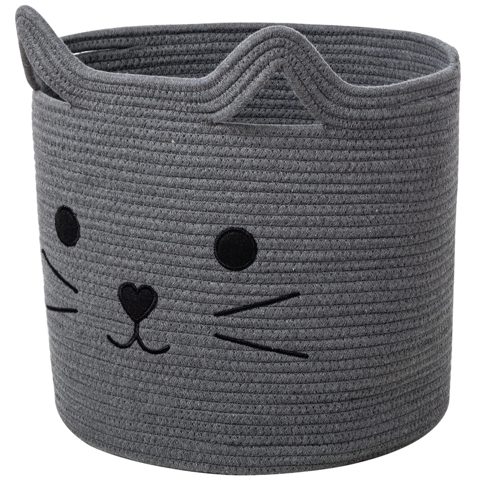 Vk Vk   Living Baskets For Organizing Cute Animal Storage Baskets Cat Toy Basket Big Cotton Rope Hamper Organizer For Laundry, T