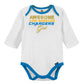 Nfl Baby Girls' 3Pc Bodysuit, Footed Pant, & Cap Set, Los Angeles Chargers, 3-6 Months