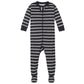 Gerber Baby Boys' 2-Pack Footed Pajamas, Grey Dinos Black Stripe Grey, 6 Months