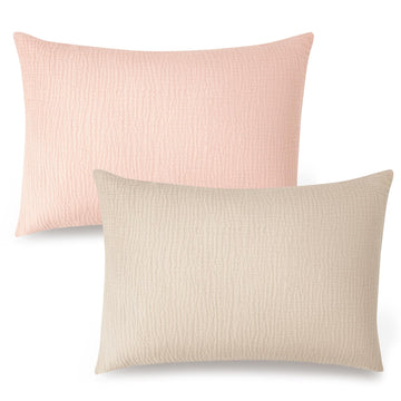 Konssy Muslin Toddler Pillowcase For 13X18 Pillow 2 Pack, 100% Cotton Toddler Pillow Case Cover, Soft & Breathable Travel Babay