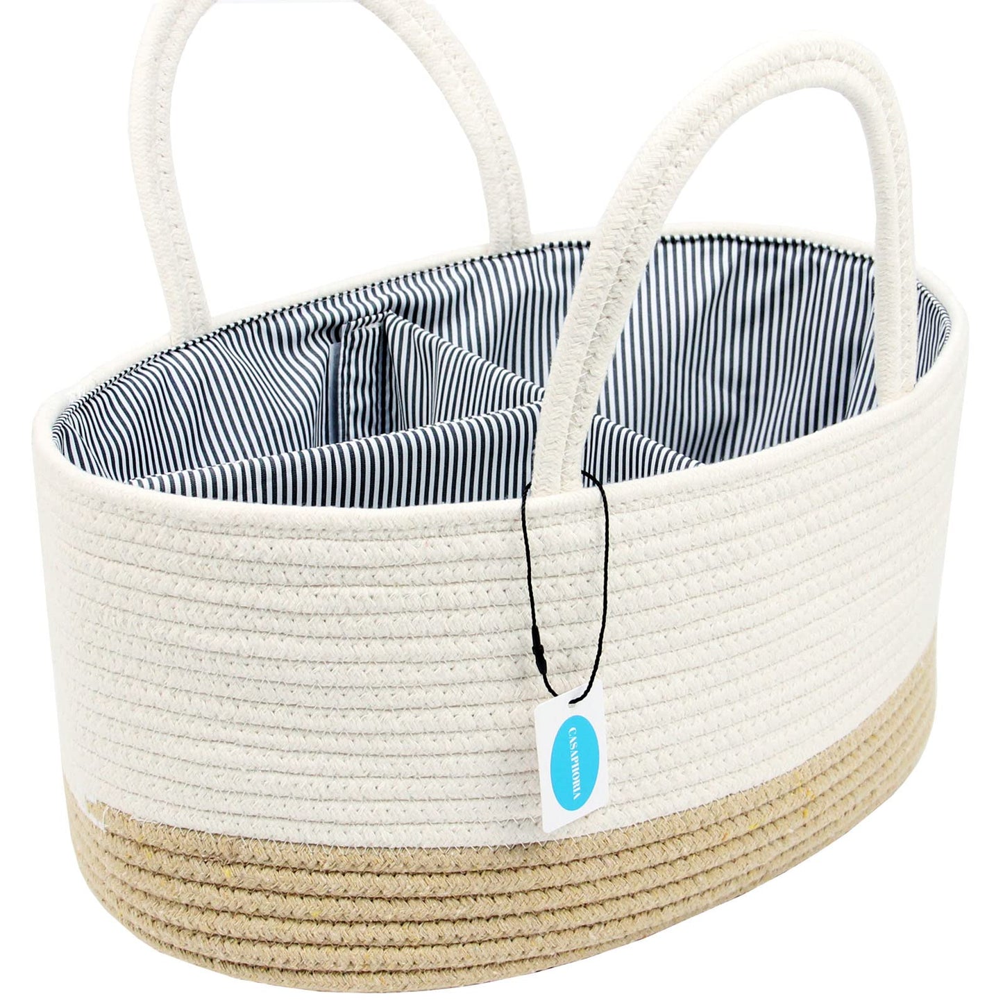 Casaphoria Caddy Organize Woven Cotton Rope Basket Caddy Baskets For Storage,Cotton Basket,Basket For Gift With Removable Insert