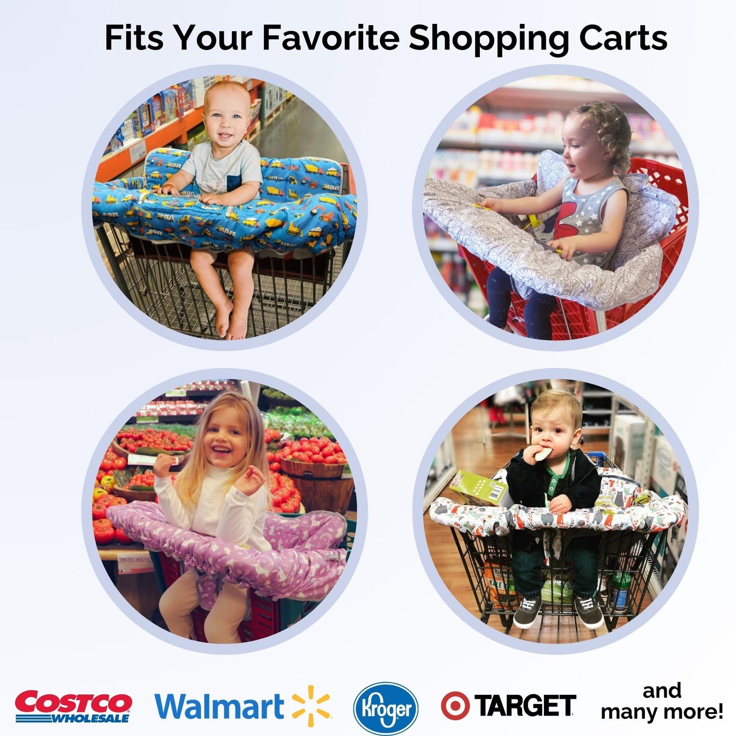 Suessie Shopping Cart Cover And High Chair Cover, Unicorns