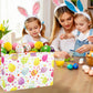 Boohit Large Easter Baskets For Kids Personalized Baby Girl Easter Basket Cute Teen Boy Spring Decor (Dot Egg)