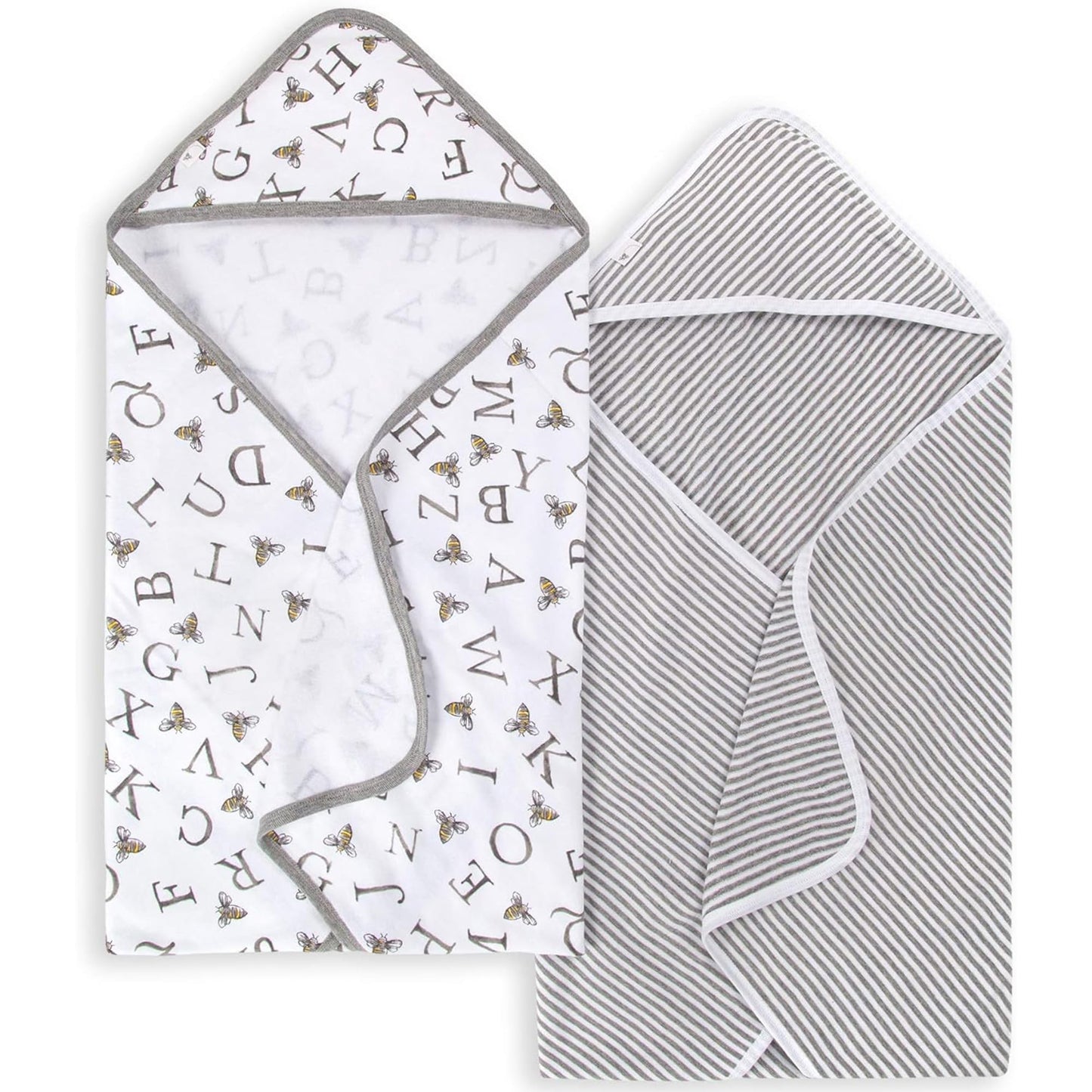 Burts Bees Baby Infant Hooded Towels ABeeC Organic Cotton, Unisex Bath Essentials and Newborn Necessities, Soft Nursery Towel 